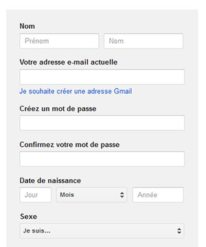 Créer un compte Google sans avoir une adresse Gmail