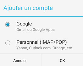 Gmail compatible avec l’IMAP ou le POP