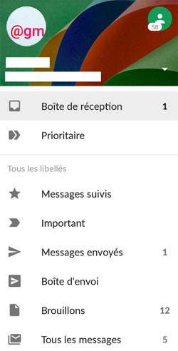 La nouvelle version de l'application Gmail