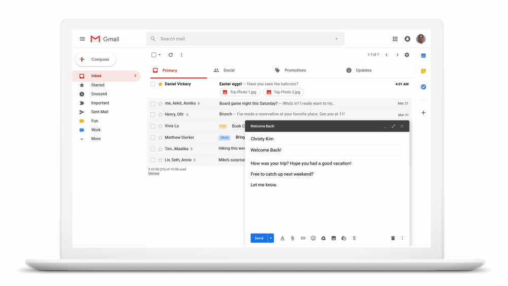 La planification de courrier électronique Schedule Send, l’autre nouvelle fonctionnalité Gmail