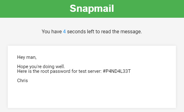 Snapmail : envoyez des messages autodestructibles
