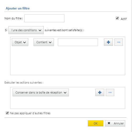 Astuce pour créer un filtre automatique sur les courriers électroniques