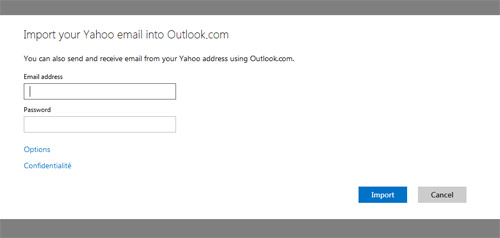 Outlook.com : Comment importer des emails de Yahoo Mail