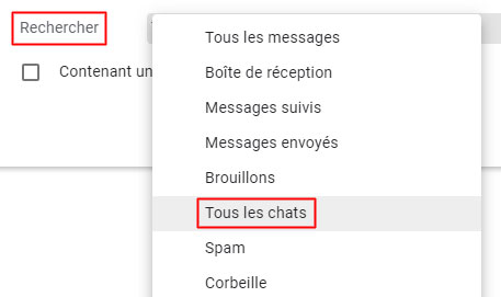 Comment rechercher ses messages de chat dans Gmail ?