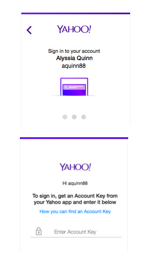 La Clé de compte Yahoo