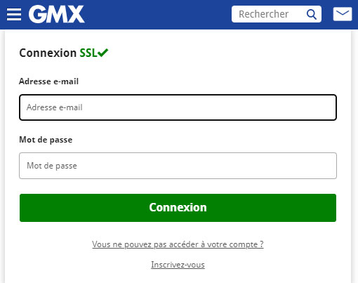 GMX Mail se connecter