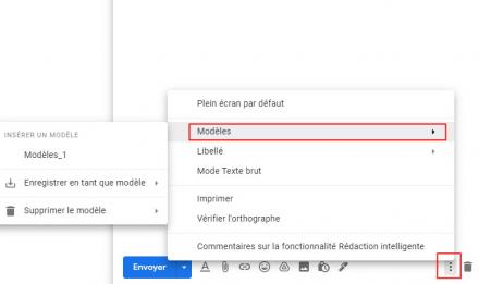 Gmail, créer un modèle de mail