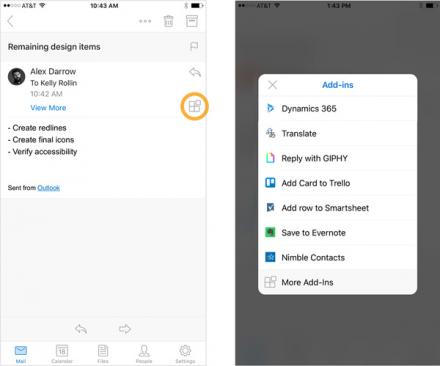 Messagerie électronique Outlook pour iOS - nouvelles fonctionnalités