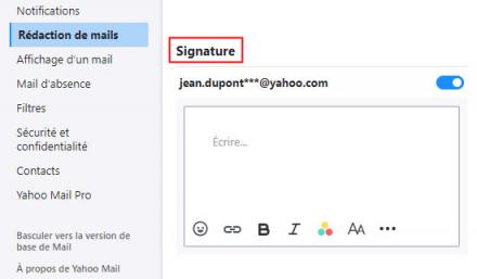 Mettre un logo sur la signature des e-mails Yahoo