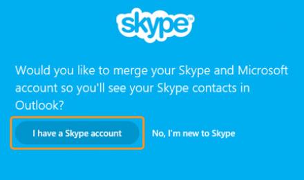 Skype sur Outlook.com