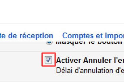 Annuler l'envoi d'un message avec Gmail