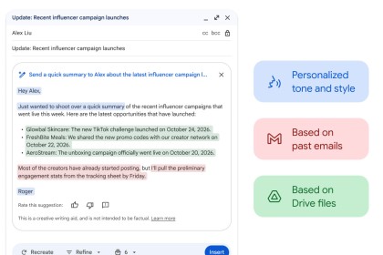 Google améliore « Aidez-moi à écrire » avec Gemini