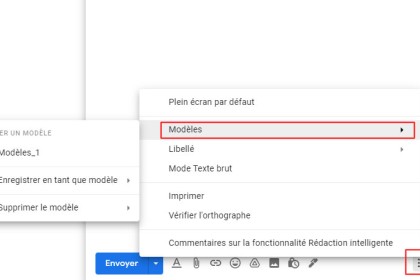 Gmail, créer un modèle de mail