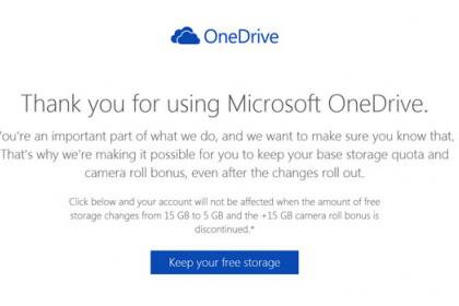 OneDrive : Microsoft souffle le chaud et le froid
