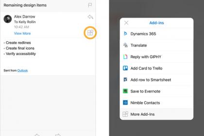 Messagerie électronique Outlook pour iOS - nouvelles fonctionnalités