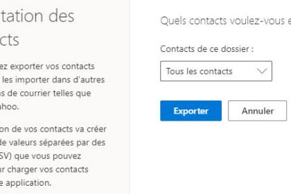 Comment exporter des contacts Outlook dans un fichier CSV ?