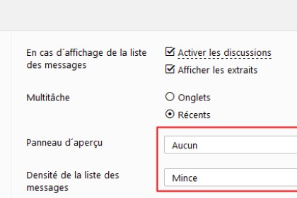 Personnaliser le volet visualisation dans Yahoo Mail